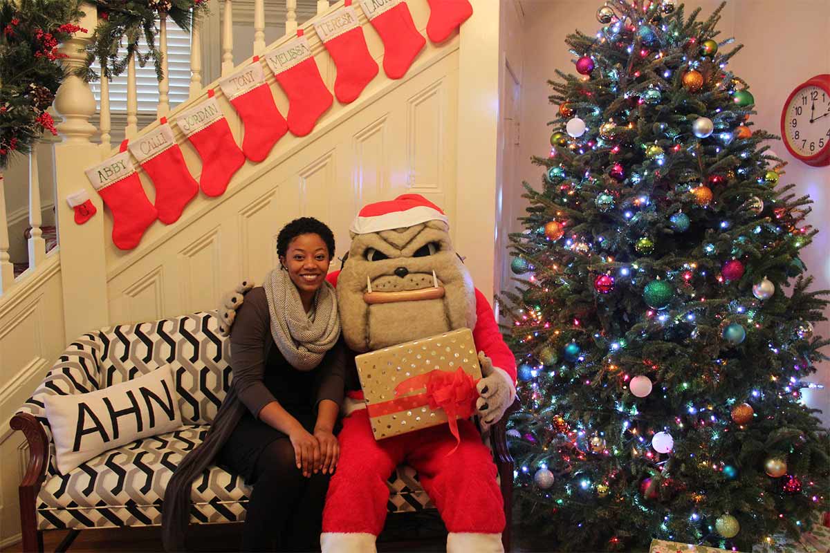 Kris and Hairy Dawg at Donor Relations Holiday Open House